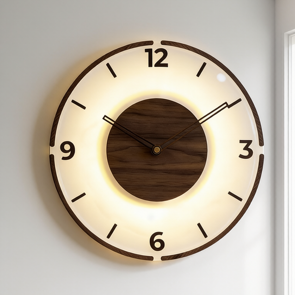 Wood Transparent Radio-Controlled Clock