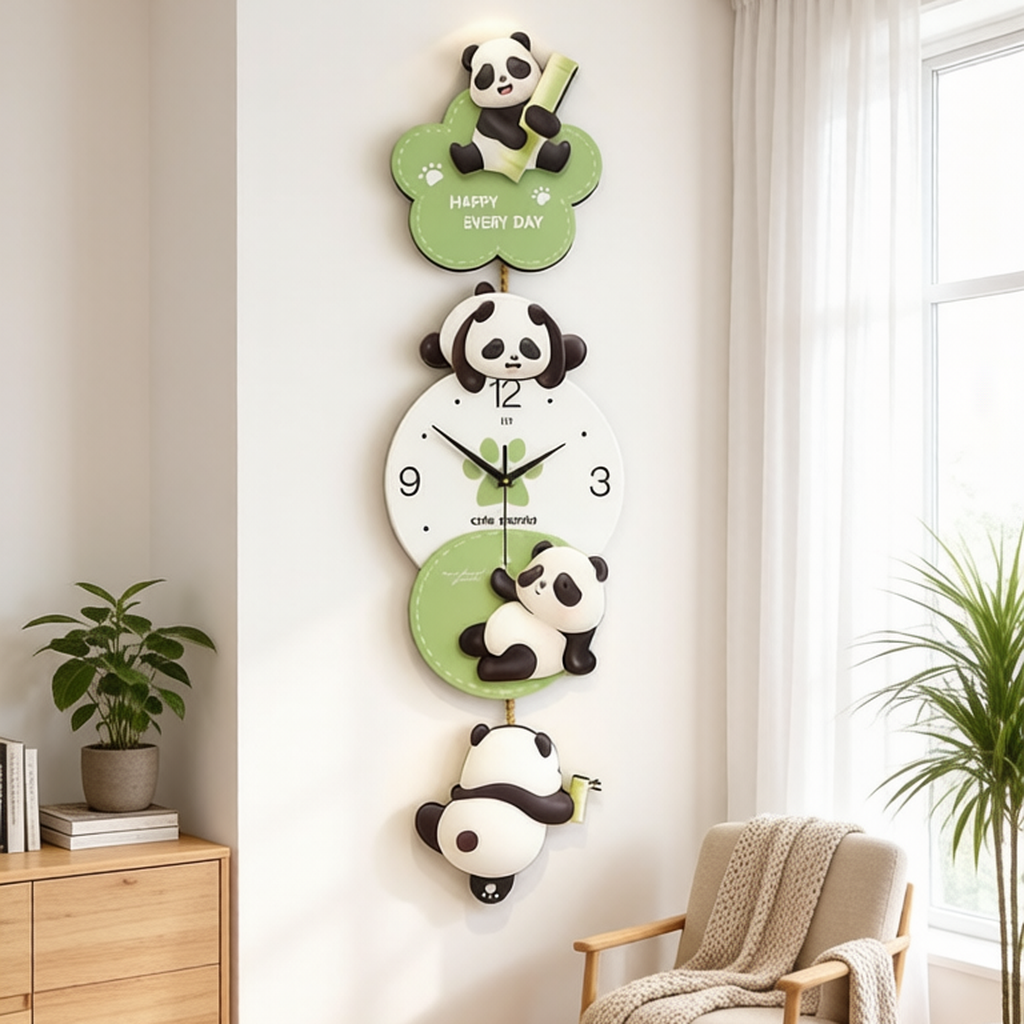 Creative Panda Wall Clock